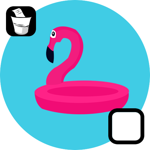 Flamingo in a Pool